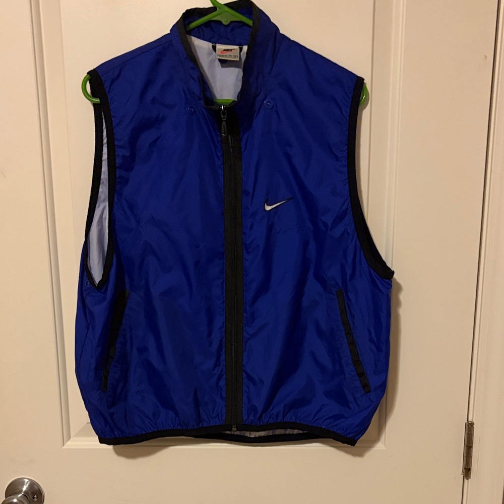 Nike Royal Blue and Black Sleeveless Jacket